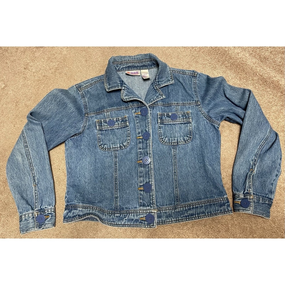 Bill Blass Jean Jacket Women's Small Vintage 90s Blue Denim Y2K Rare‎